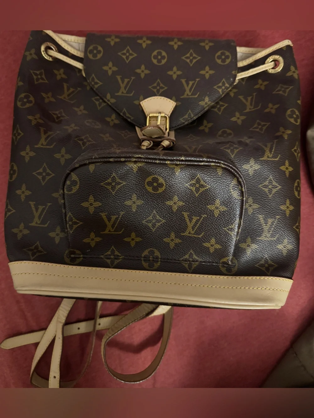 Louis Vuitton Monogram Canvas Backpack in Brown and Tan